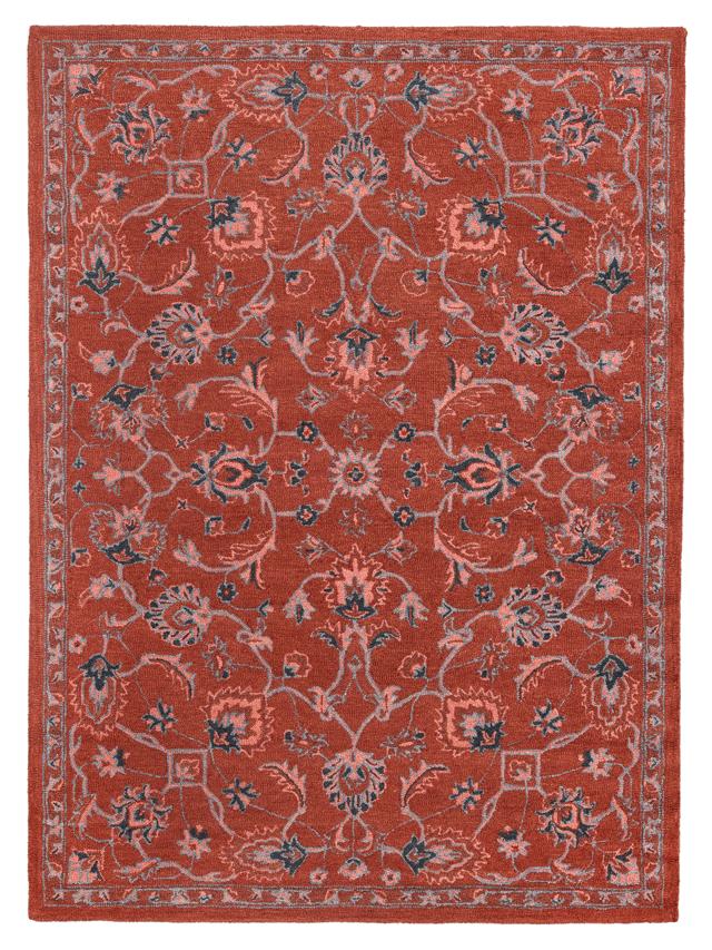 Handloom - Donkerpaars, Rond 150 cm Wol Vloerkleed