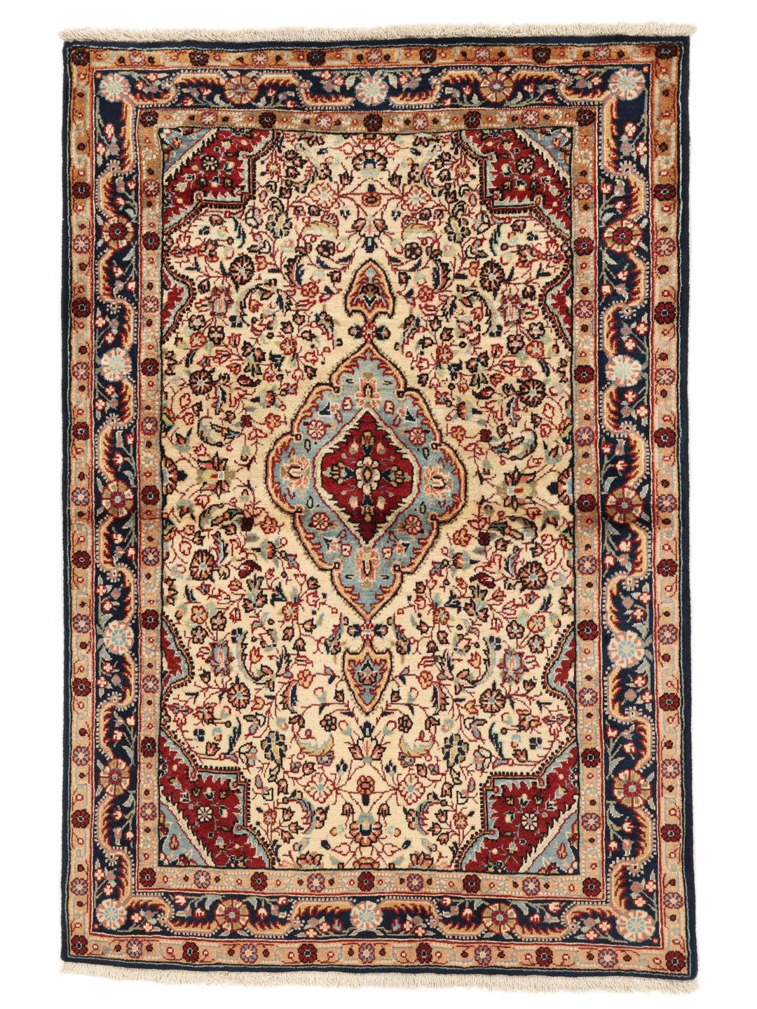 A hand-knotted Bidjar rug from the Middle East in multicolor wool.