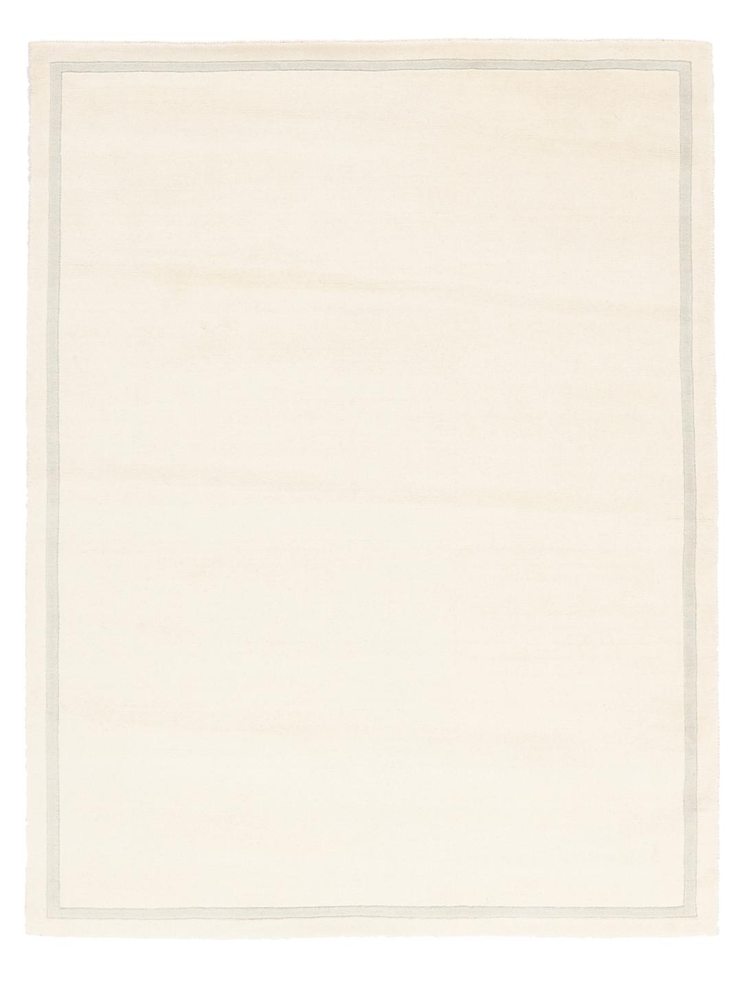 Hand-loomed modern rug from India in beige