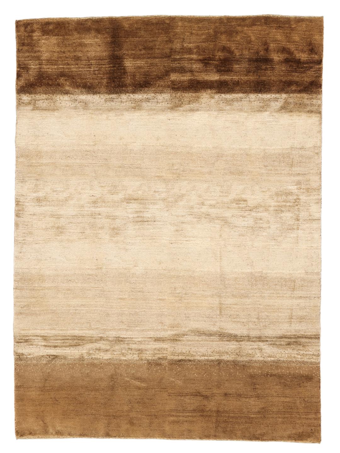 Hand-knotted Gabbeh Fine rug from the Middle East in brown tones