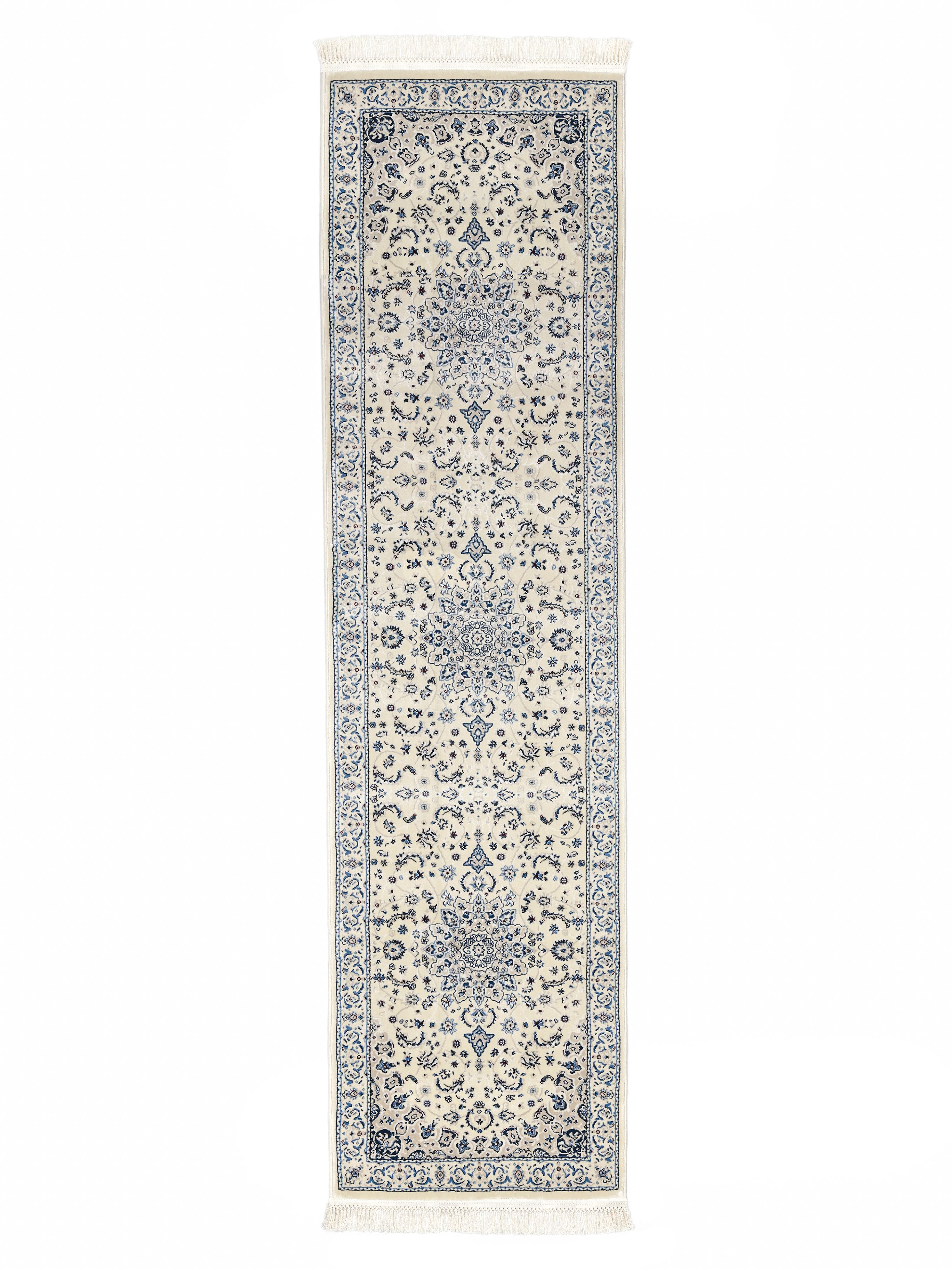 Crème wit/Blauw