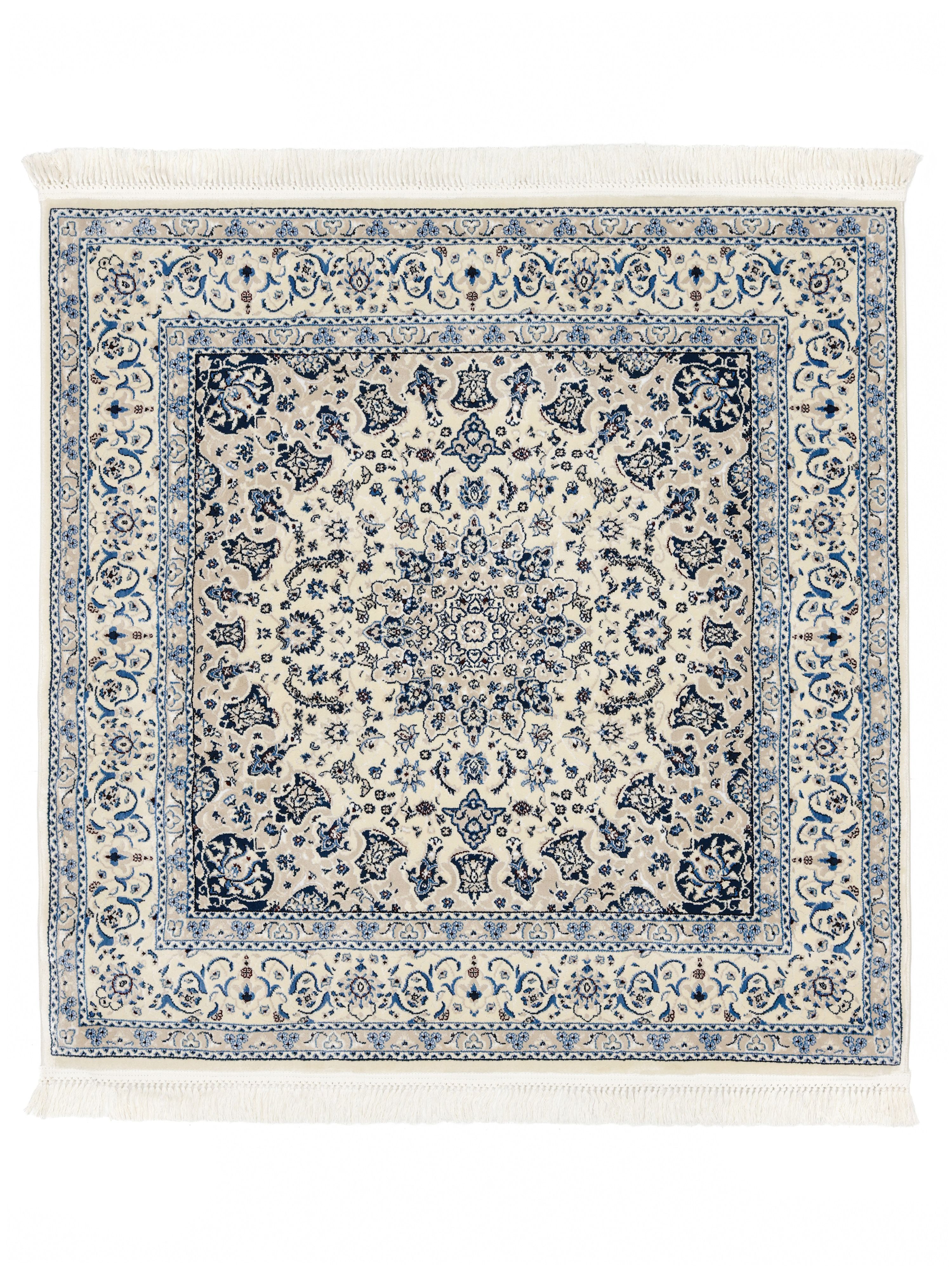 Crème wit/Blauw