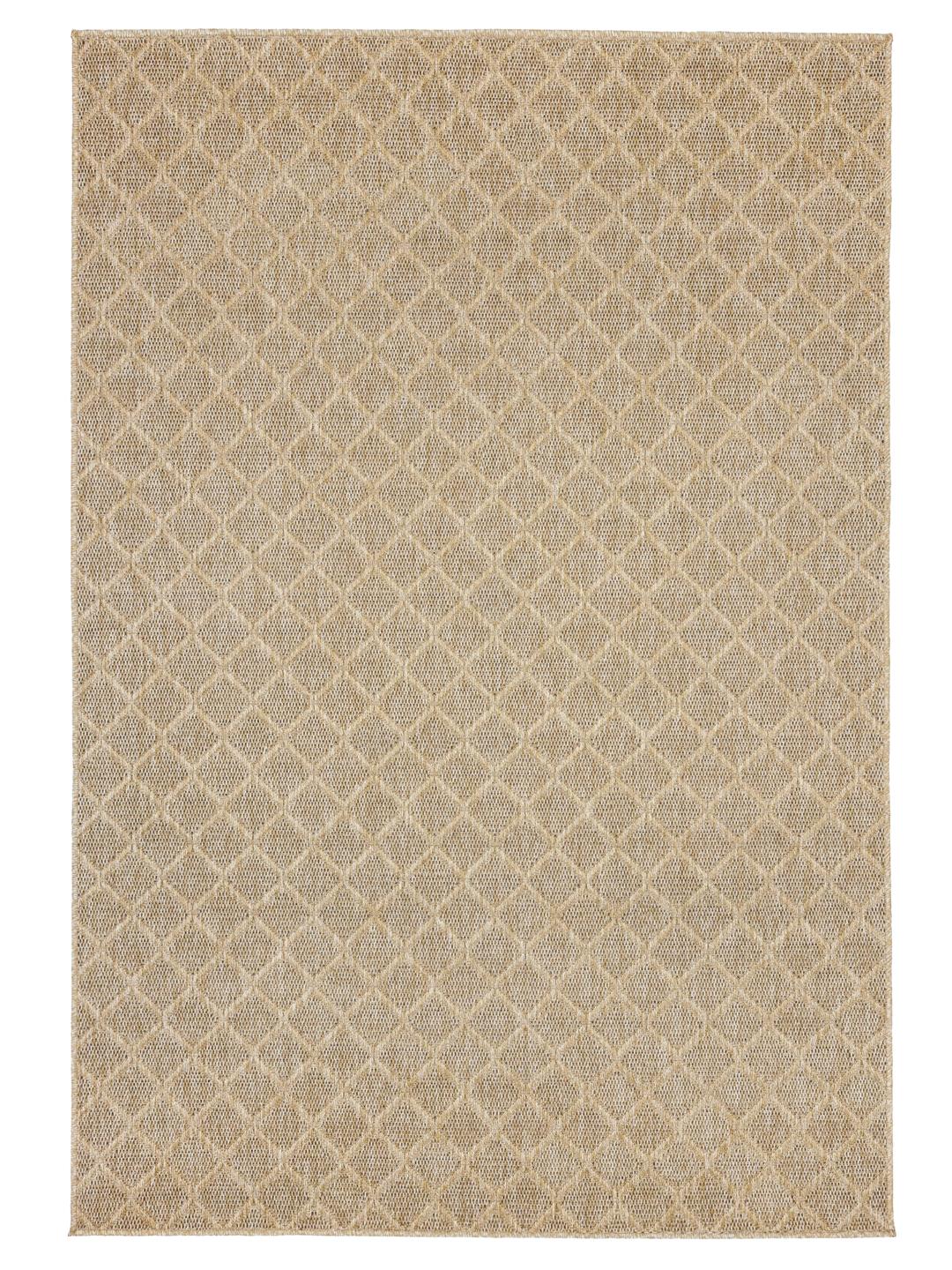 Beige tapijt met een geometrisch patroon