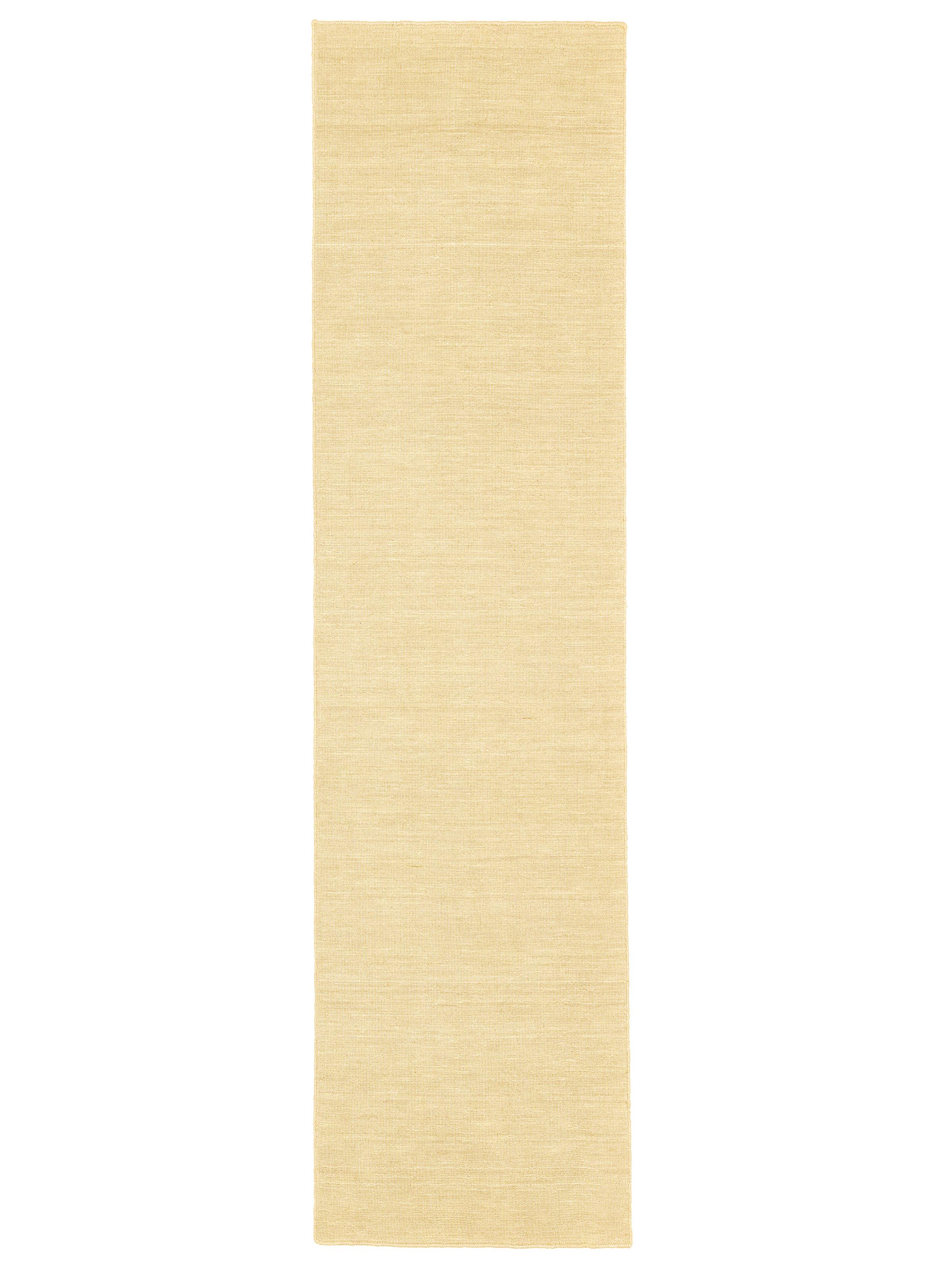 80 Diameter Rug Rugvista core - Handloom flat - Dusty Yellow, Runner 80 x 300 cm Wool ...