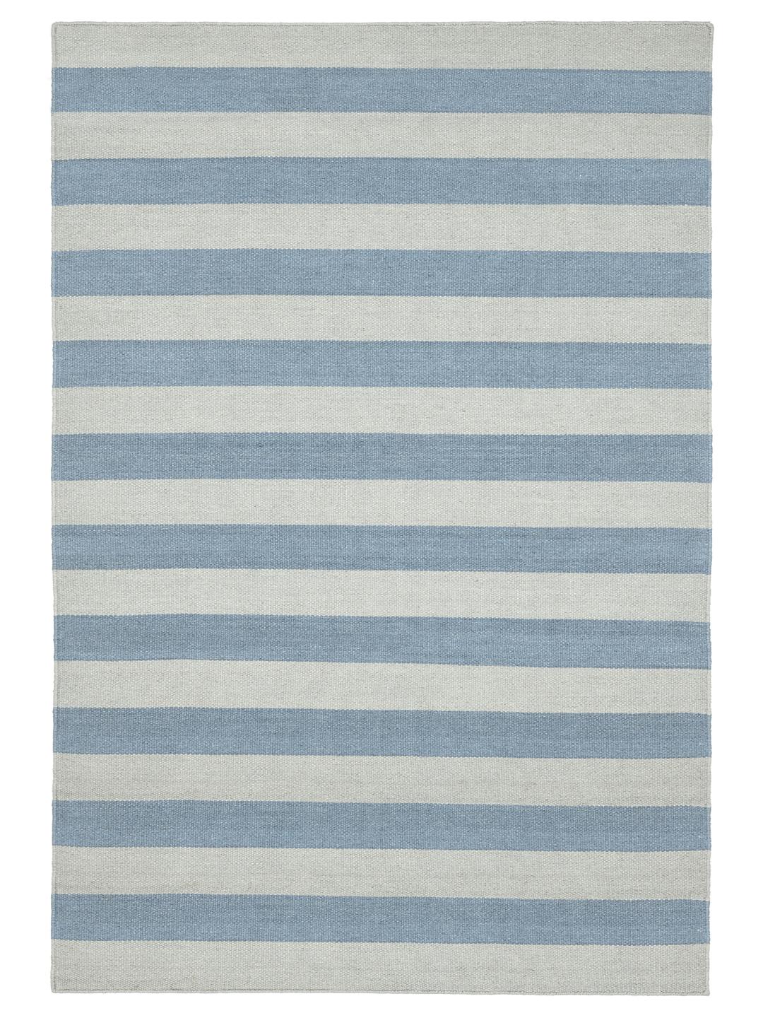 Tapis tissé à la main en bleu et bleu clair