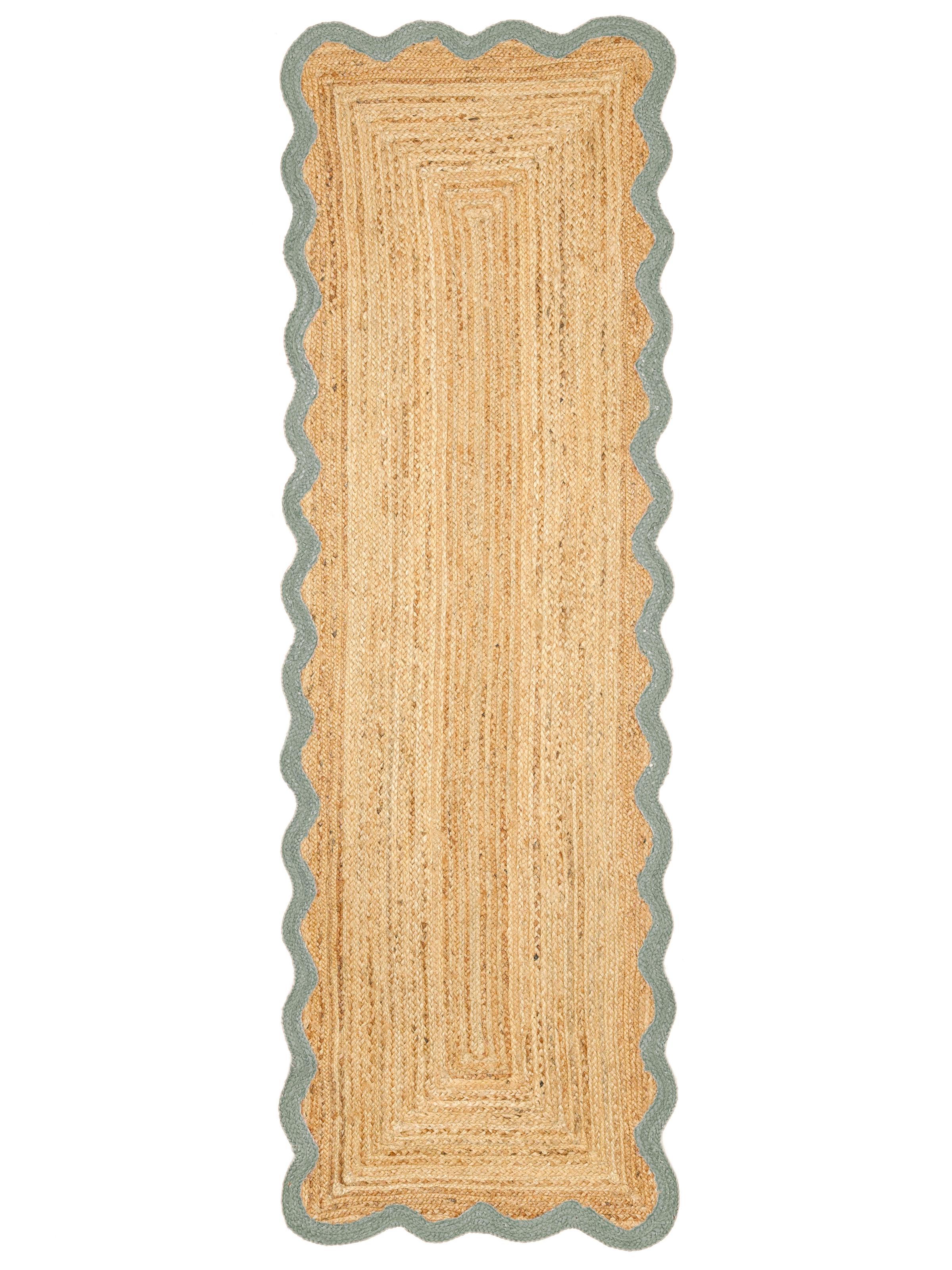80 Diameter Rug Rugvista core - Sway - Green, Runner 80 x 250 cm Jute Rug - Rugvista