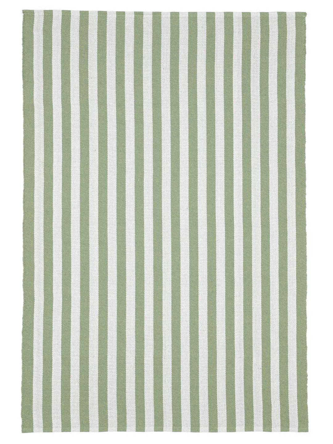 Groen en wit gestreept tapijt