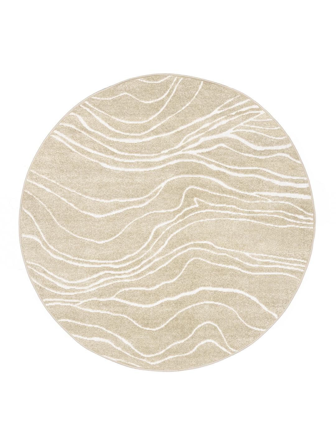 Round Rug Calm Skagen Beige Rug - Rugvista