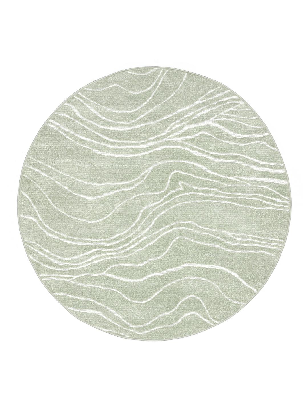 tapis rond vert