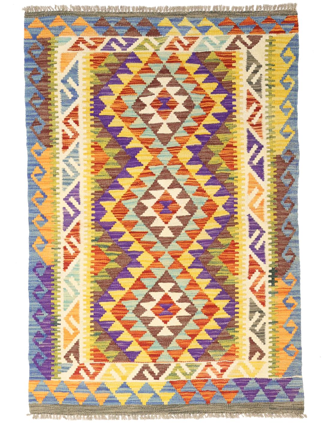 veelkleurig vloerkleed uit Afghanistan