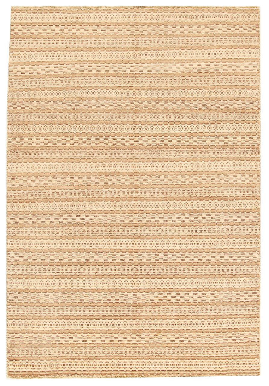 Handgeknoopt Gabbeh Modern tapijt uit Afghanistan in beige tinten