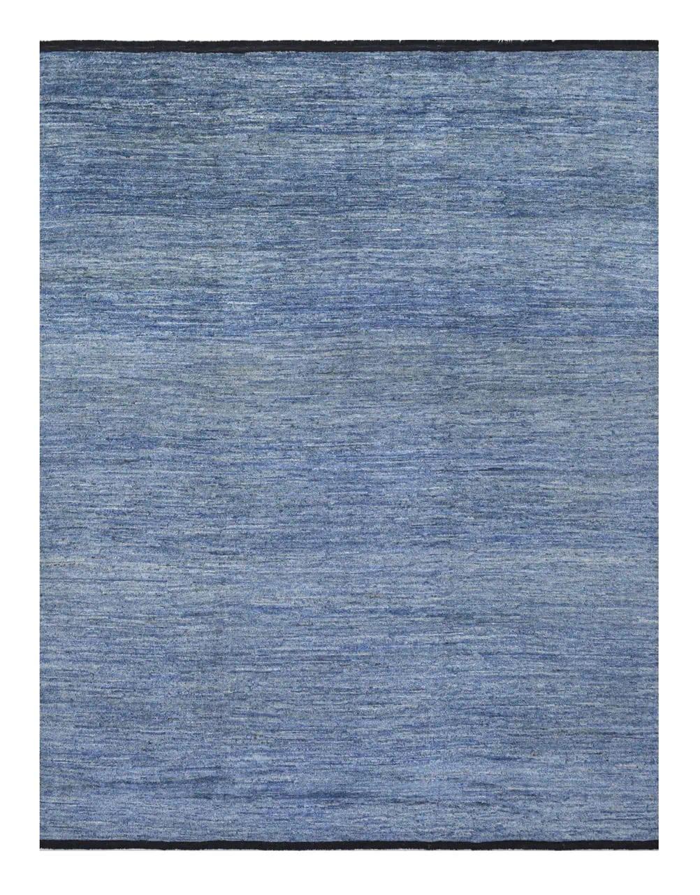 Tapis Gabbeh Modern noué à la main originaire d'Afghanistan en bleu