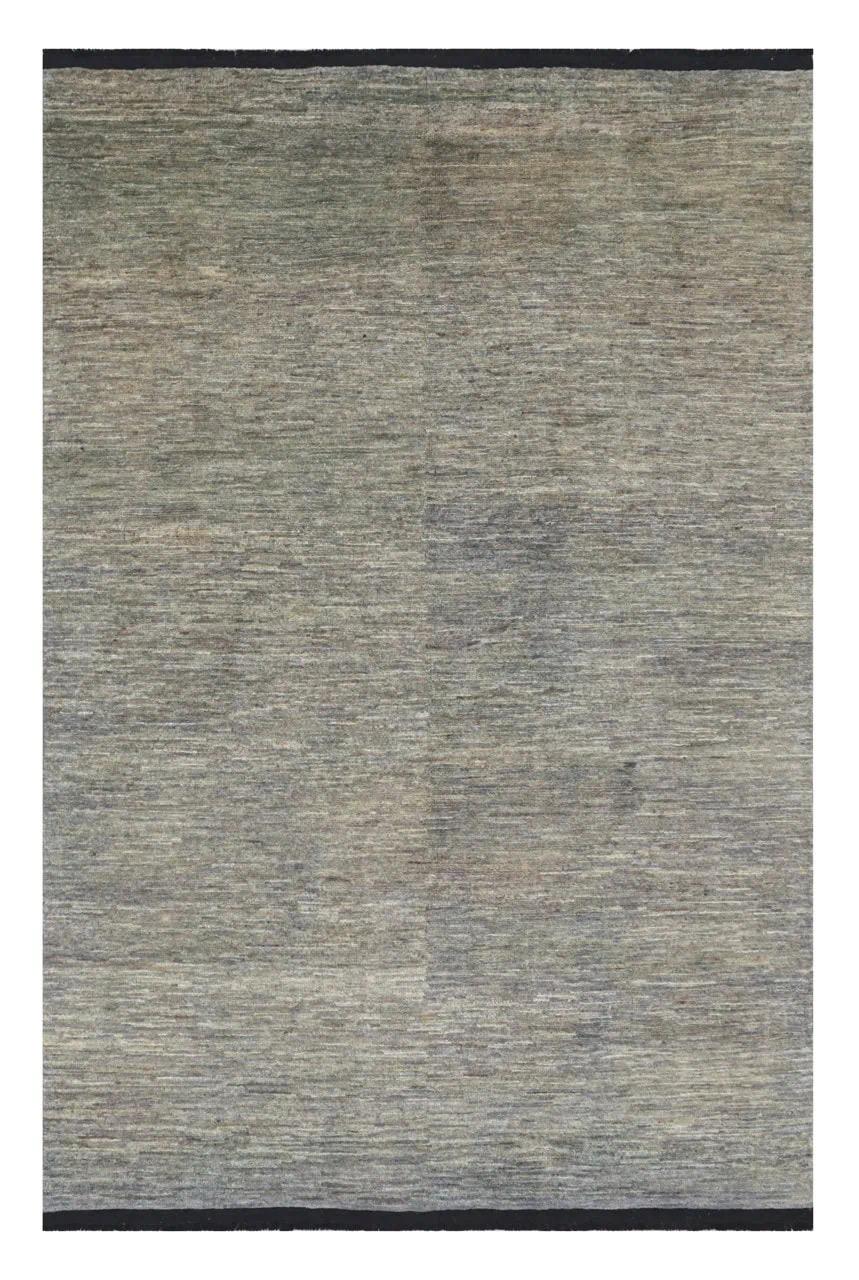 Handgeknoopt Gabbeh Modern vloerkleed uit Afghanistan in grijstinten