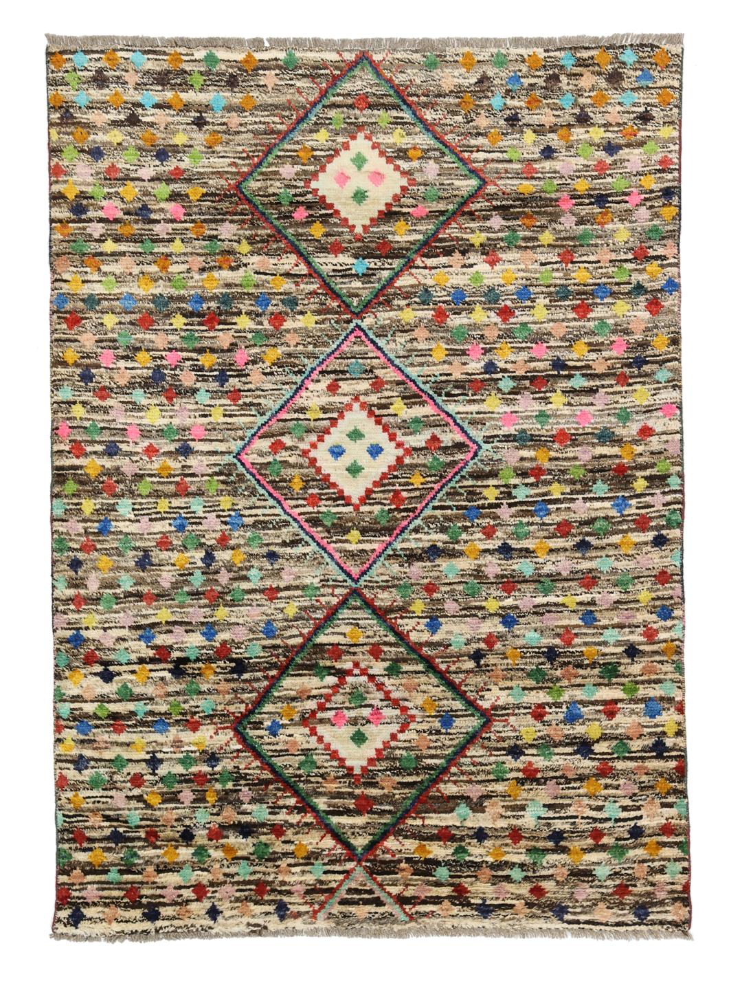 Met de hand geknoopt kleurrijk Berber-tapijt uit Afghanistan