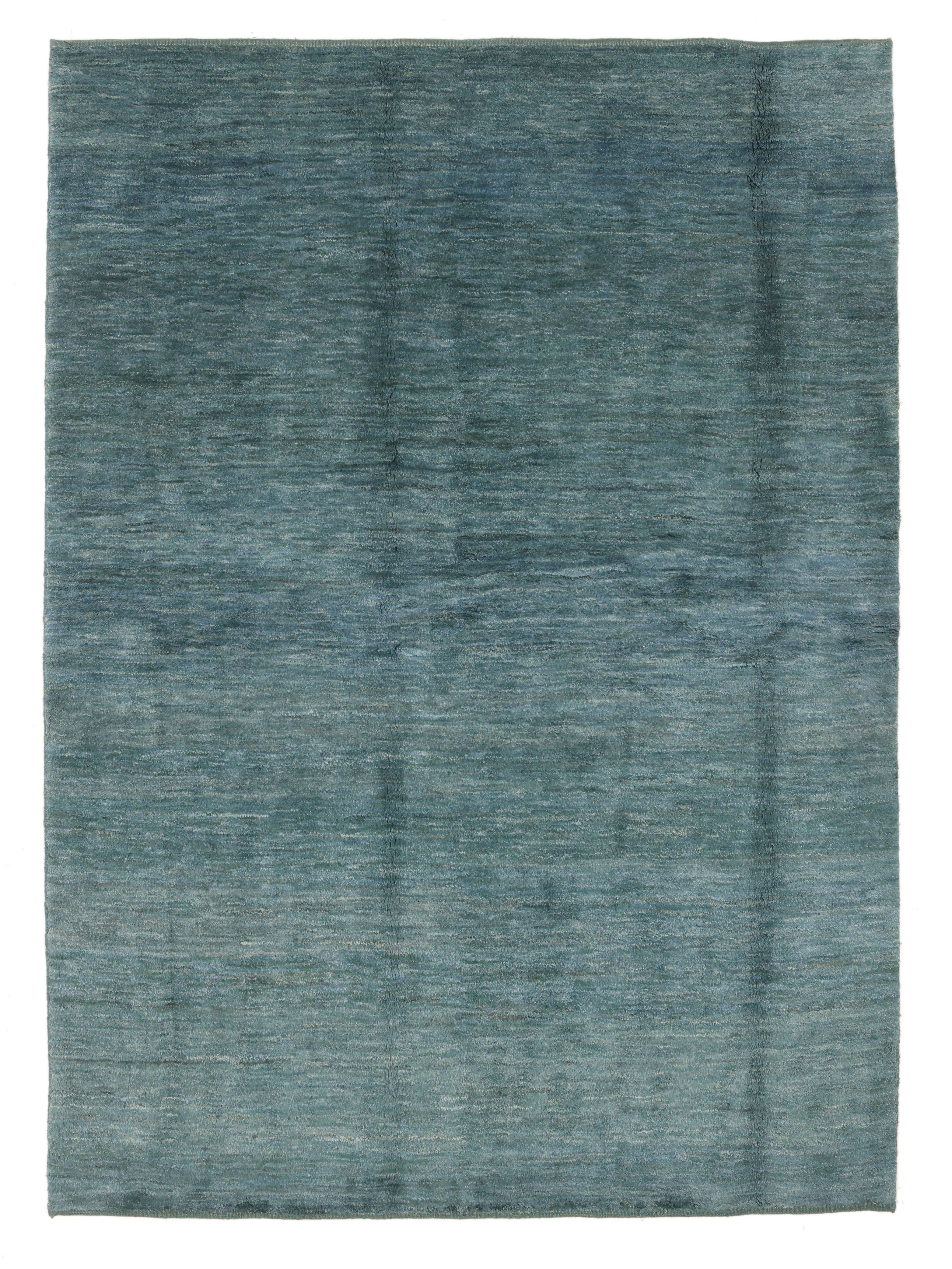 2. ギャッべ Gabbeh loom Two Lines ブルーラグ - Rugvista