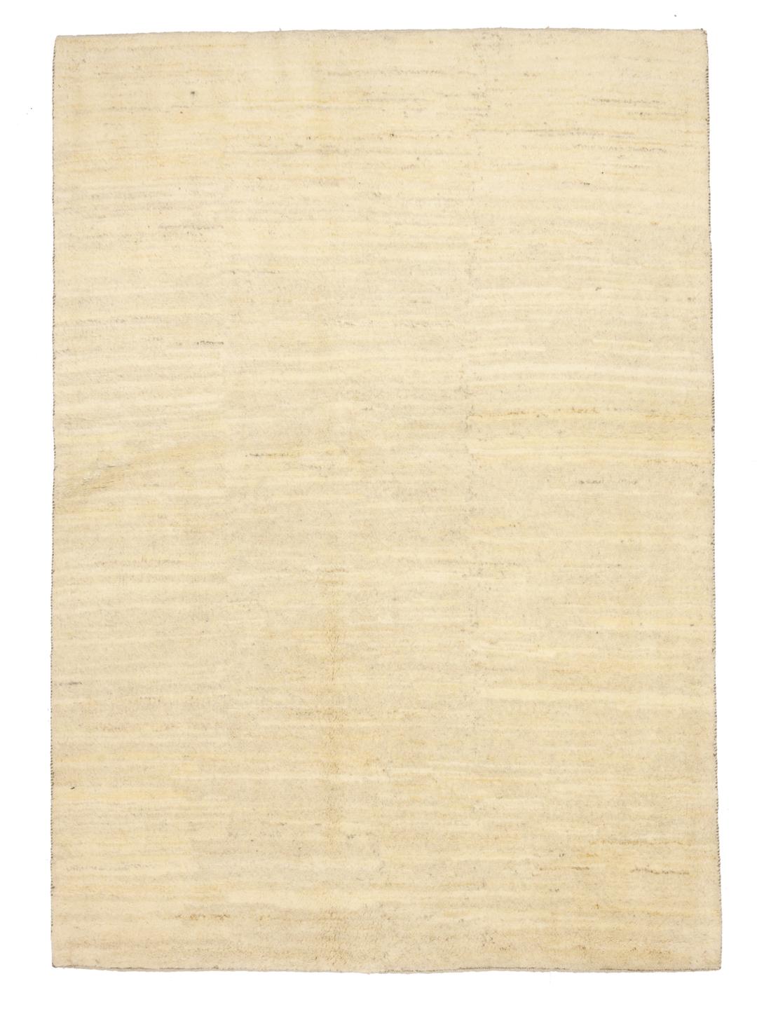 Handgeknoopt beige Gabbeh-tapijt uit het Midden-Oosten