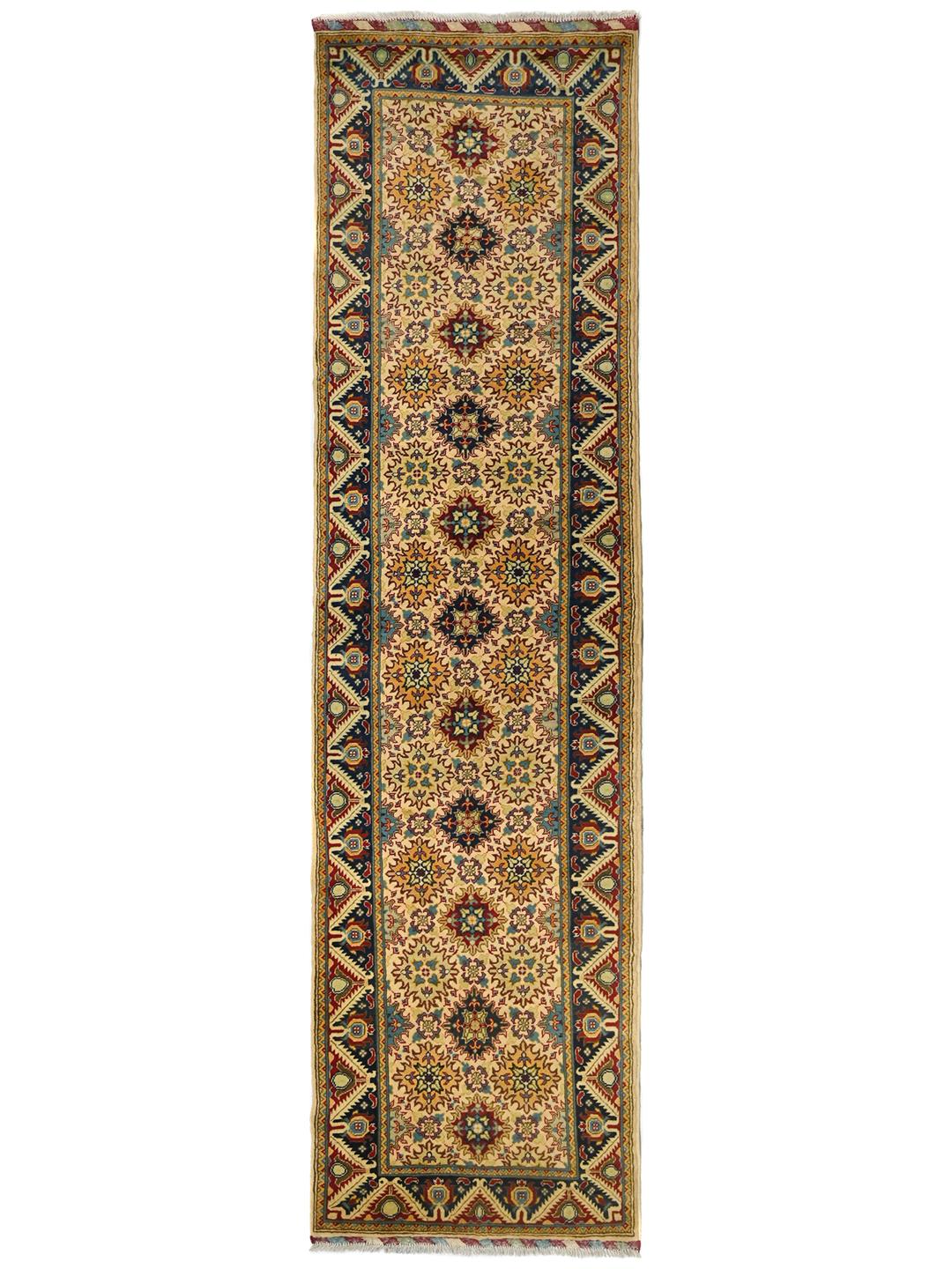 Handmade runner rug from Afghanistan in beige