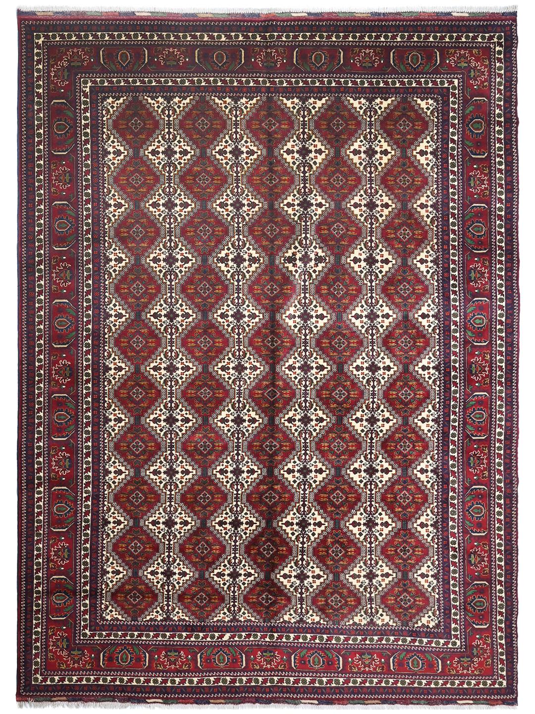 Kunduz rug from Afghanistan in red