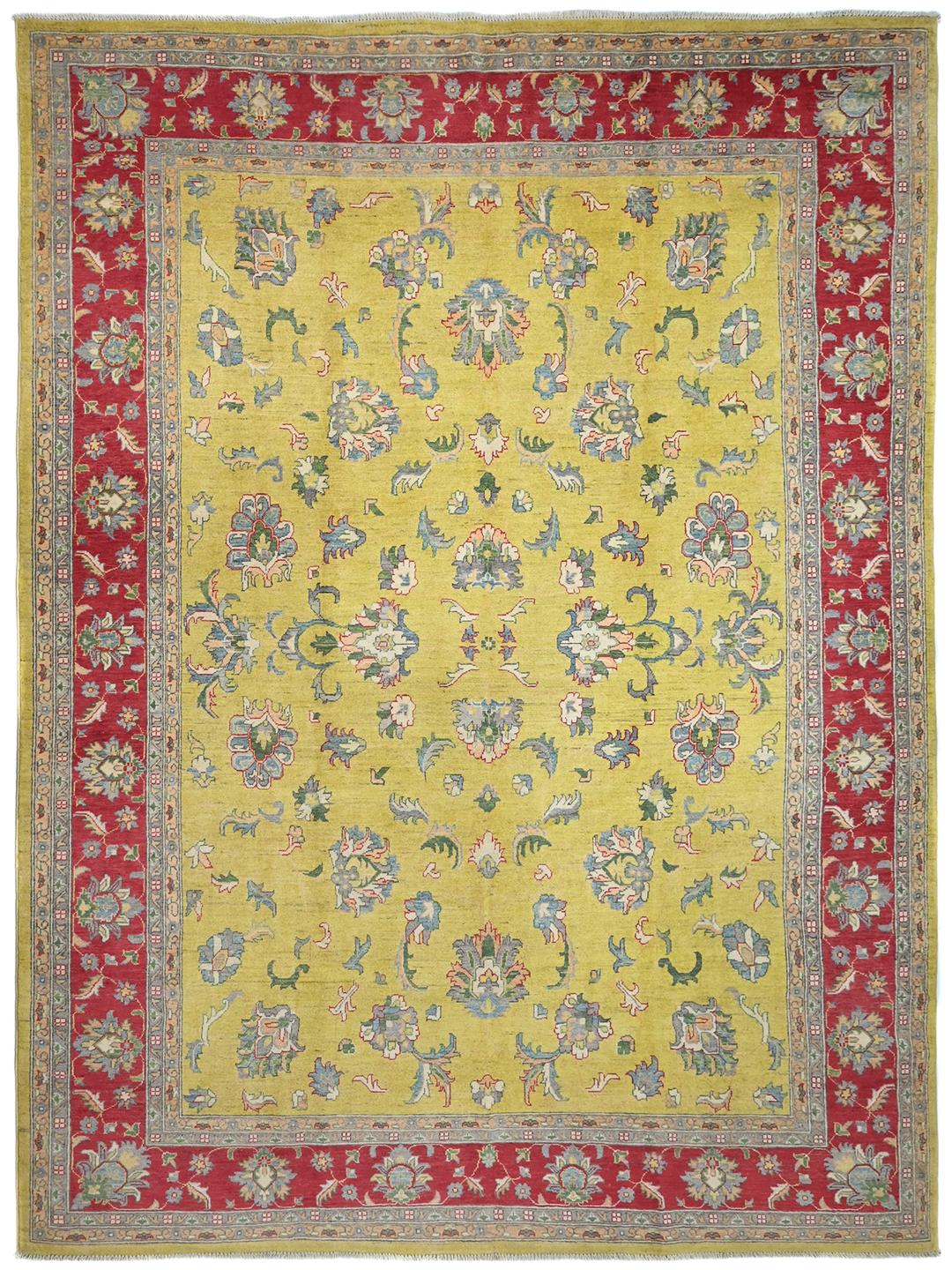 Alfombra Kazak de Afganistán en color amarillo