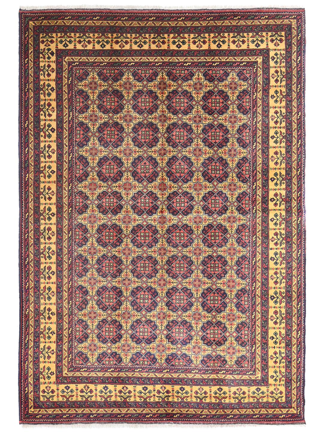 Kunduz rug from Afghanistan in red
