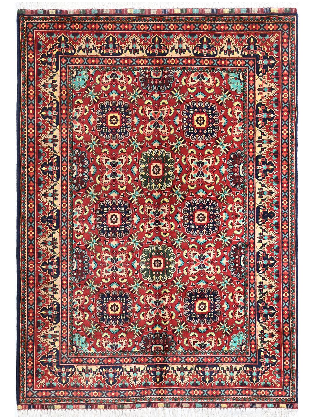 Kunduz rug from Afghanistan in red
