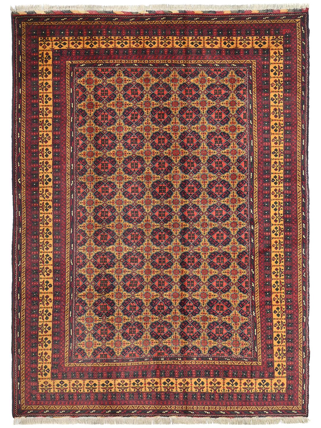 Kunduz wool rug, Afghanistan, red