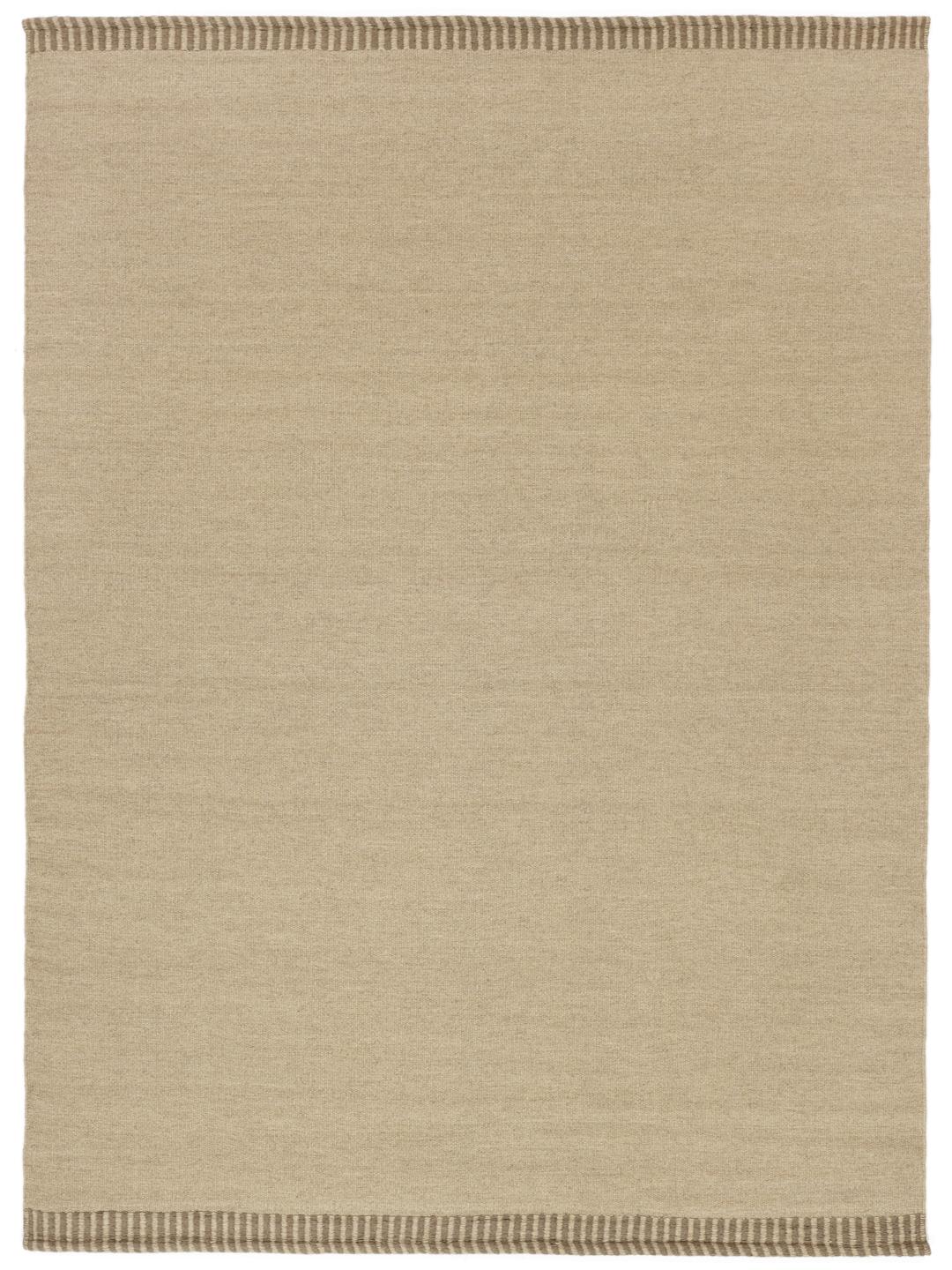 Beige tæppe med enkel vævet tekstur
