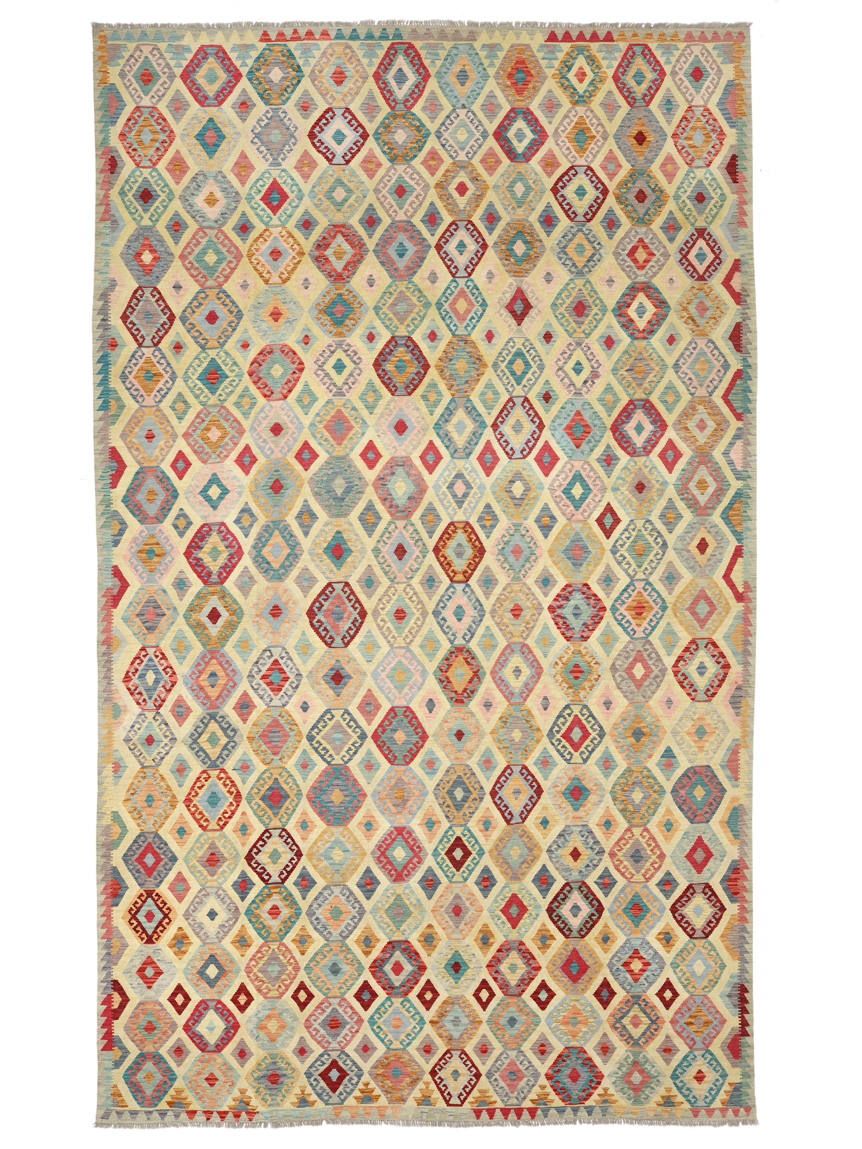 本物のキリムアフガニスタンの古いスタイルのラグをお買い求めください