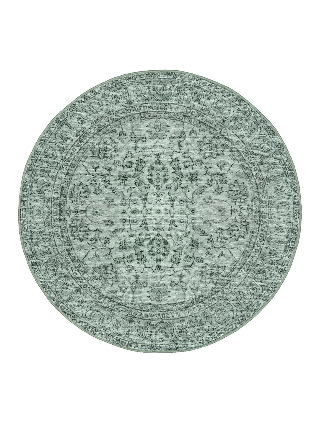 rond groen vloerkleed