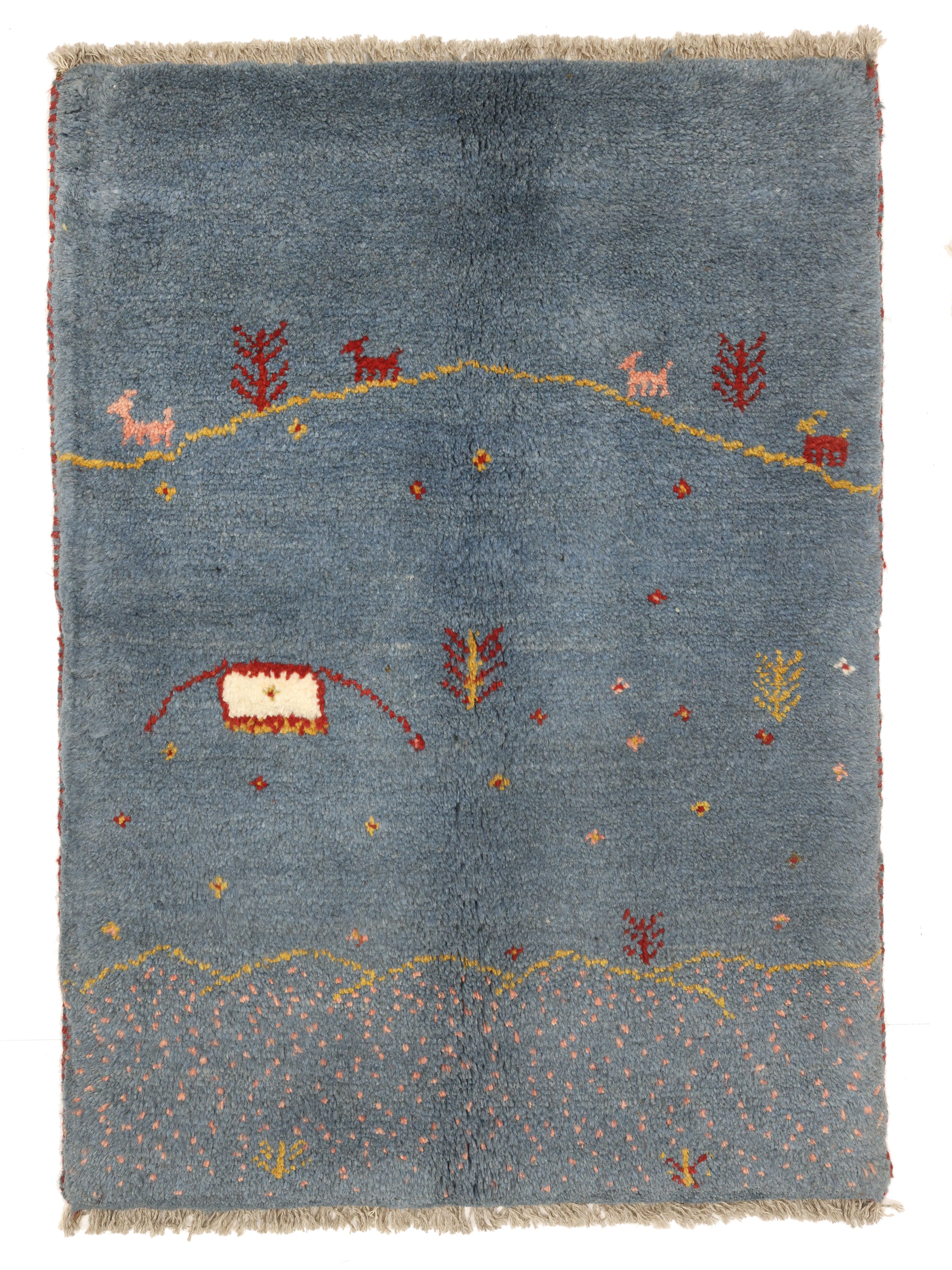 Rugvista premium - Gabbeh loom Two Lines - ブルー 160 x 230 cm
