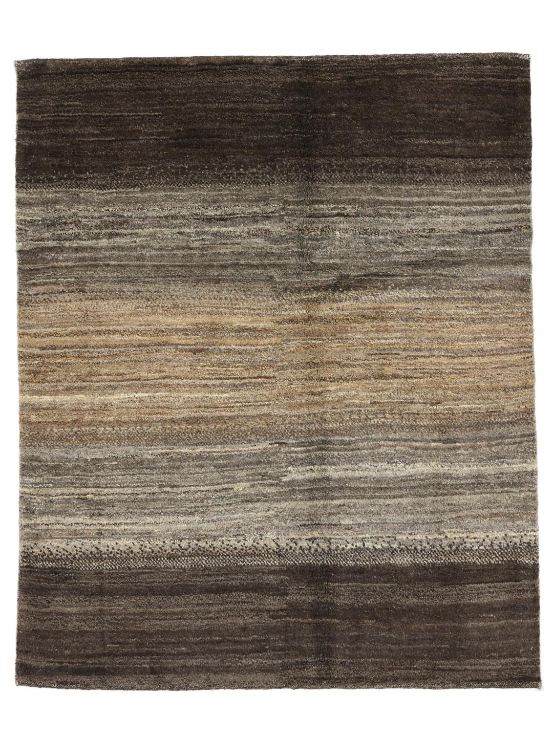 Hand-knotted Middle Eastern rug in brown tones