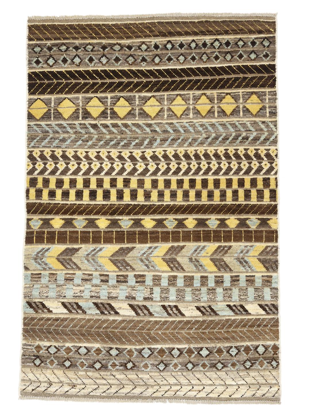 Afghansk Gabbeh Modern brunt tæppe