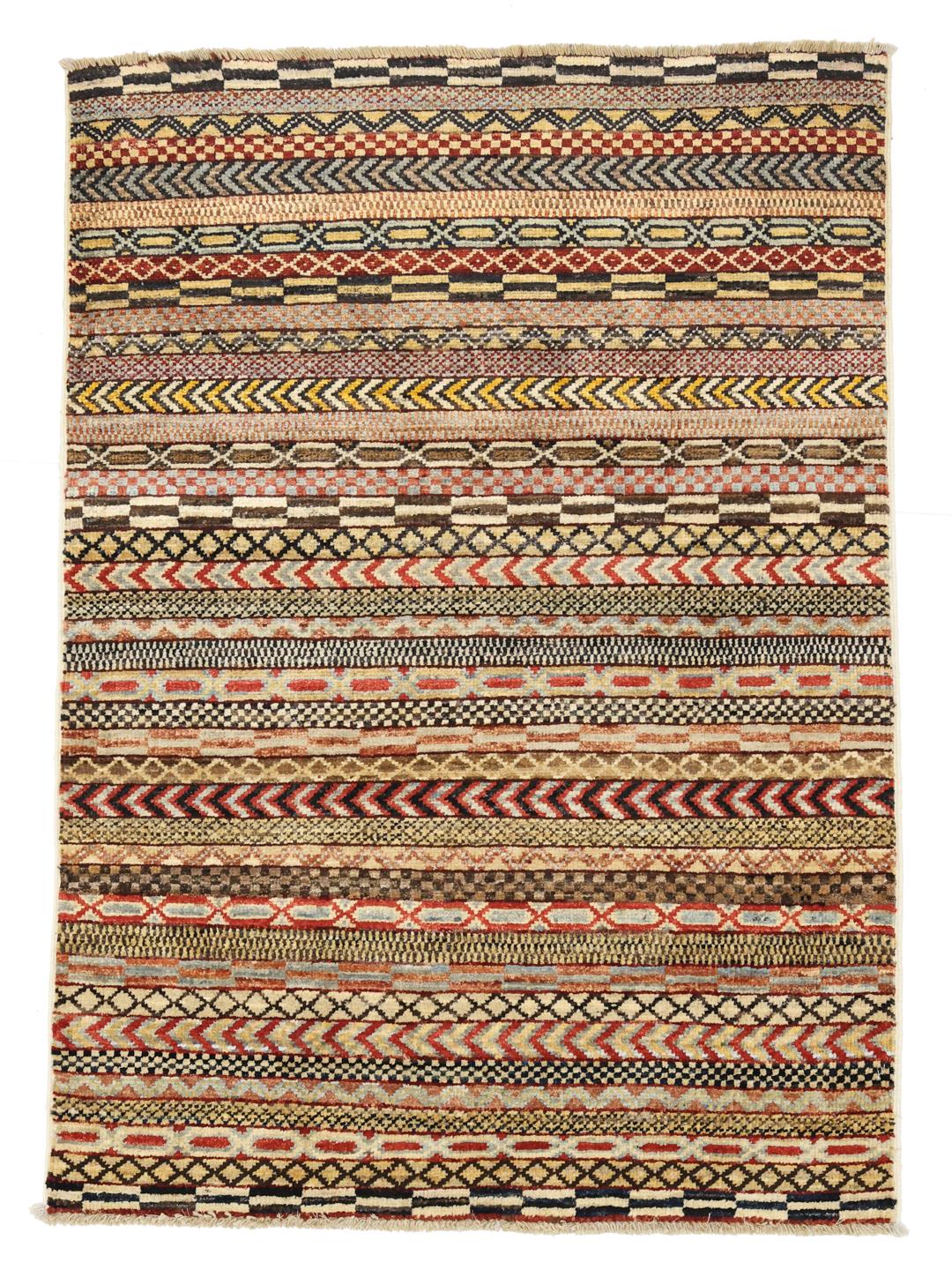 Tappeto Gabbeh Modern dall'Afghanistan in multicolore