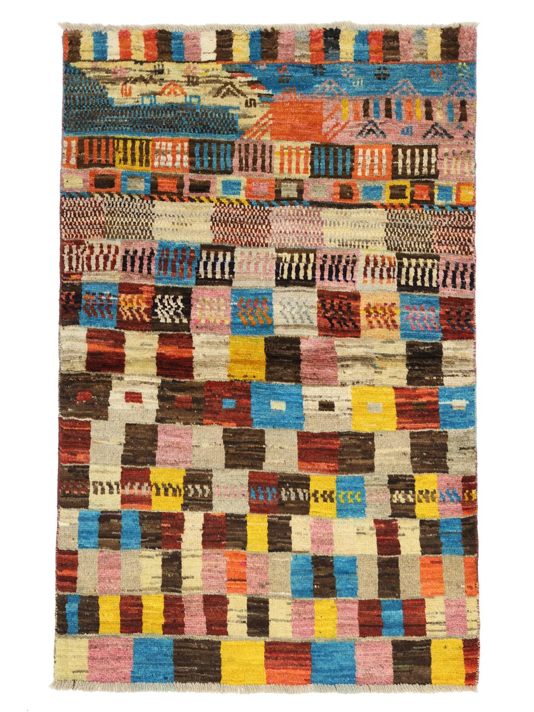 Handmade multicolor rug from Afghanistan