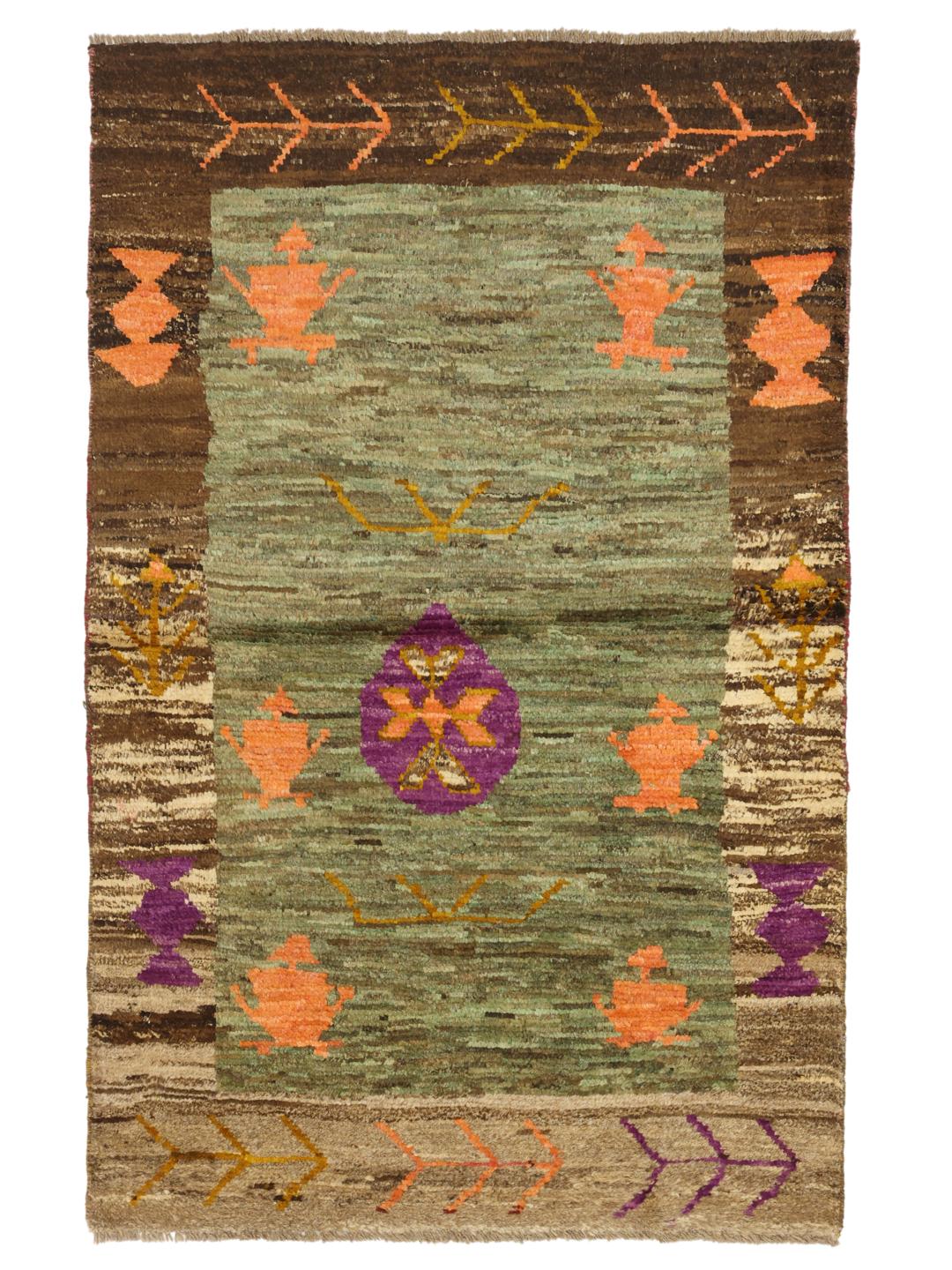 Ręcznie wiązany dywan Berber Colourful z Afganistanu w wielokolorowych odcieniach