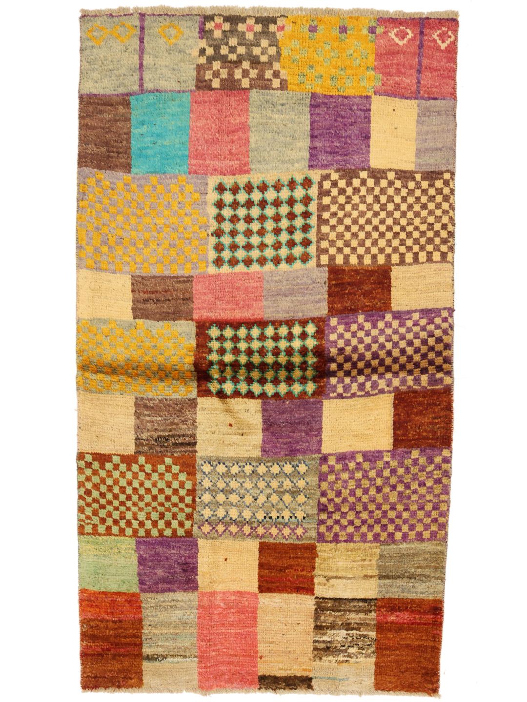 Handmade Berber Colourful rug from Afghanistan in multicolor