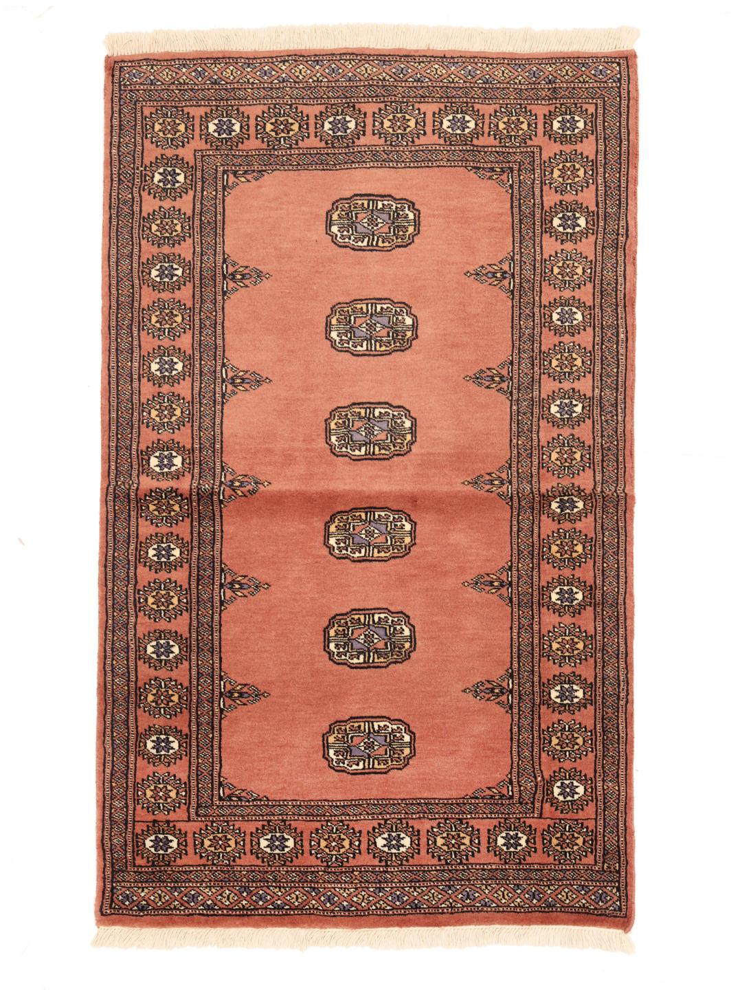 Handmade Pakistan Bokhara 2ply red rug