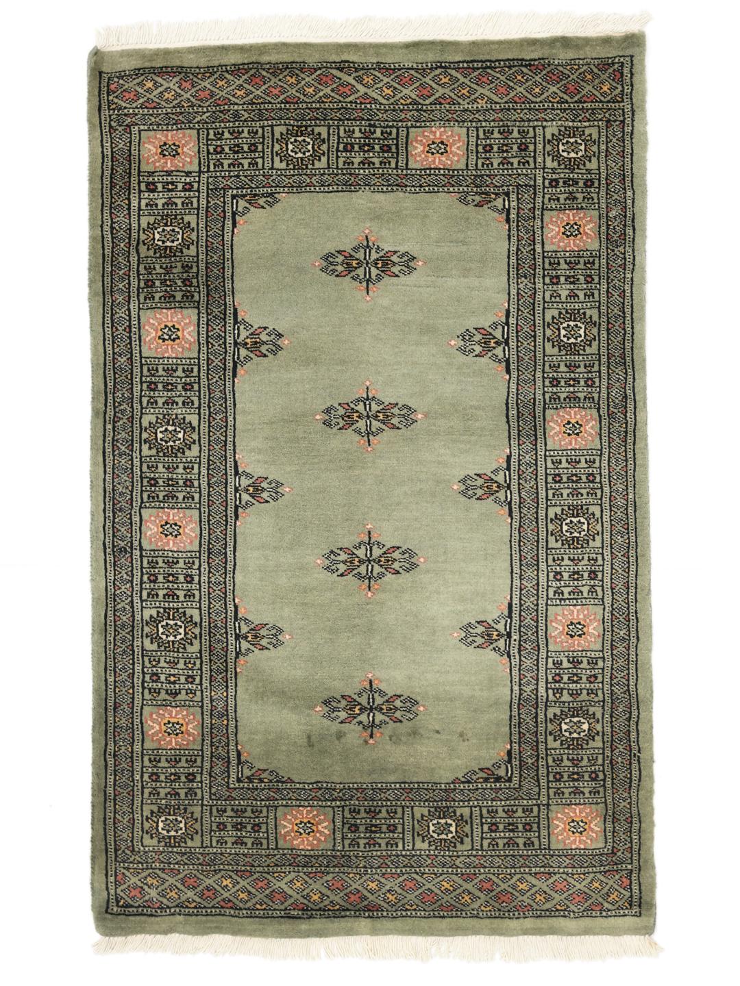 Handmade Pakistan rug in green