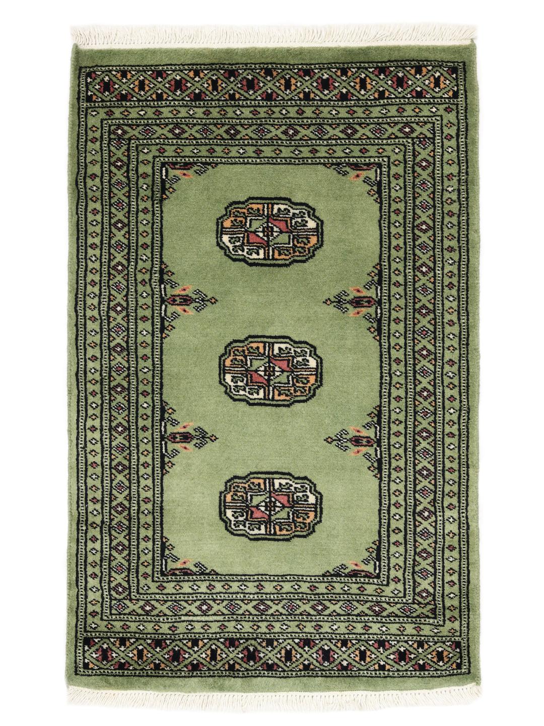 Handmade Pakistan rug in light-green