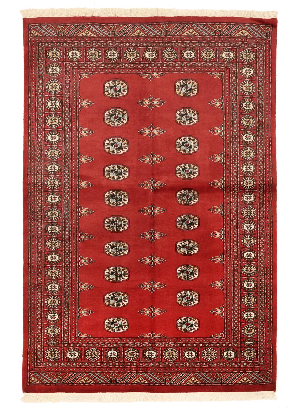 Handmade Bokhara rug from Pakistan in red