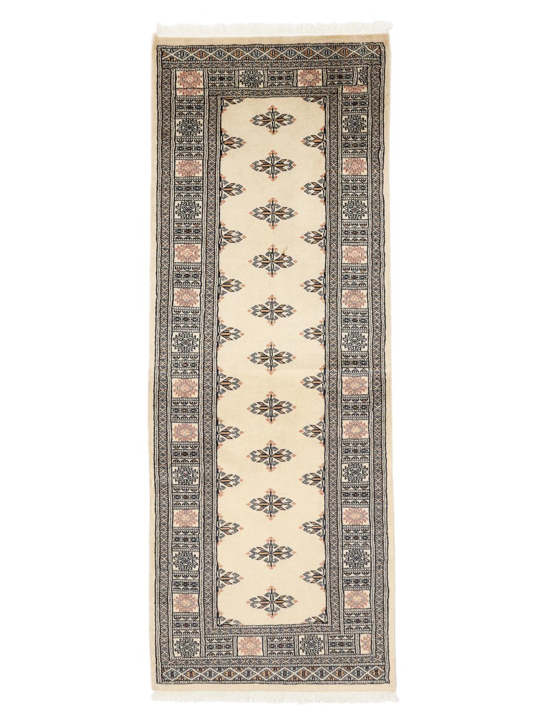Handmade Pakistan runner rug in beige