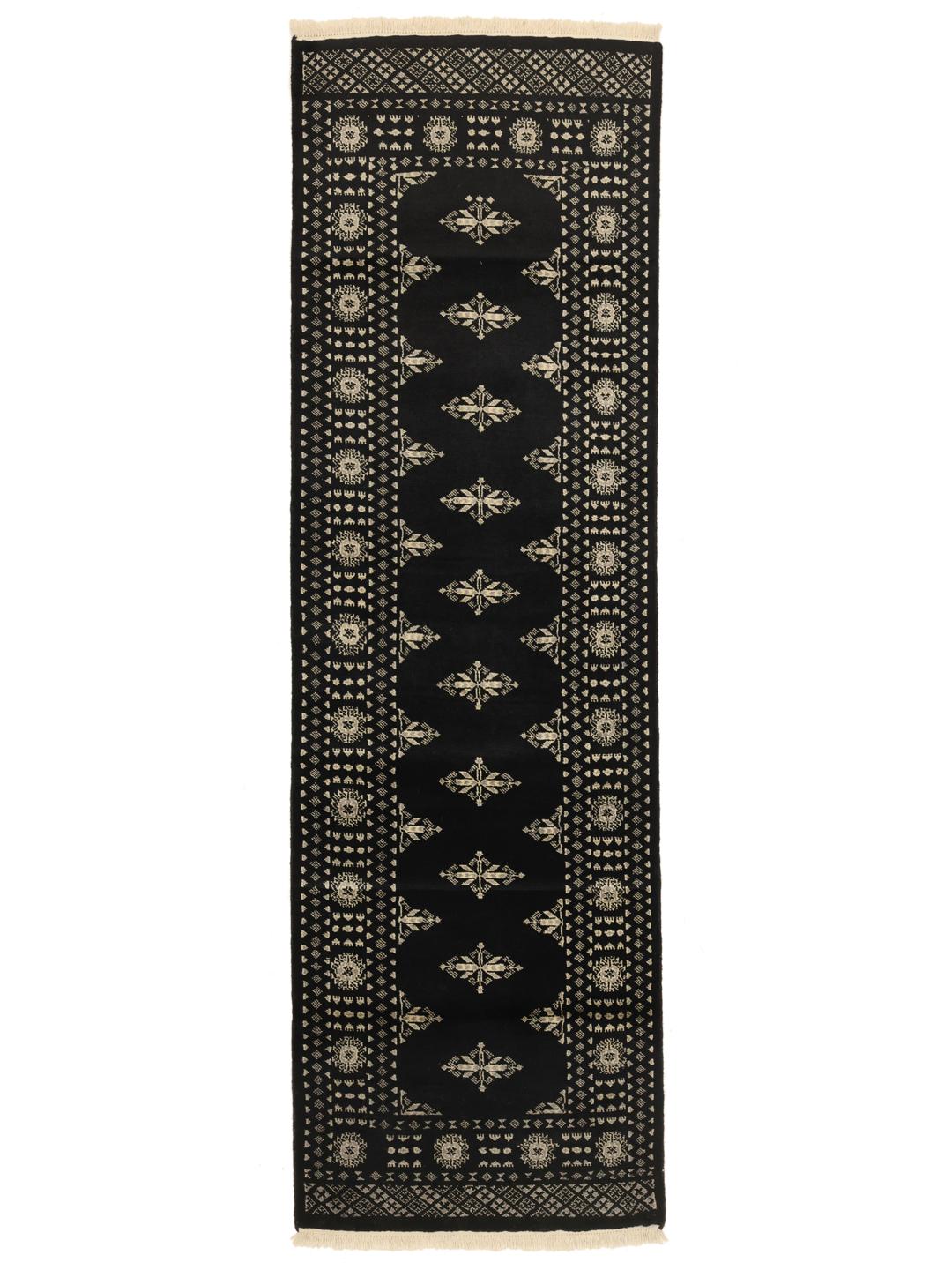 Rug runner from Pakistan in black
