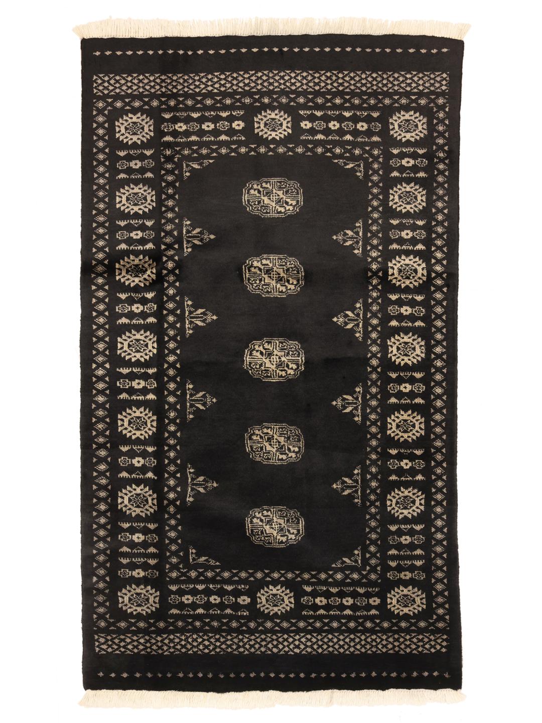rug from Pakistan in black