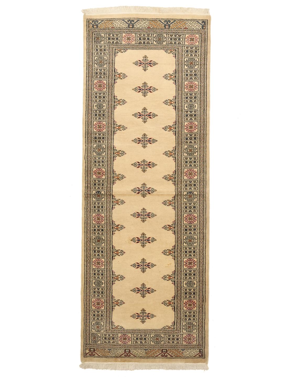 Tapis de couloir beige du Pakistan