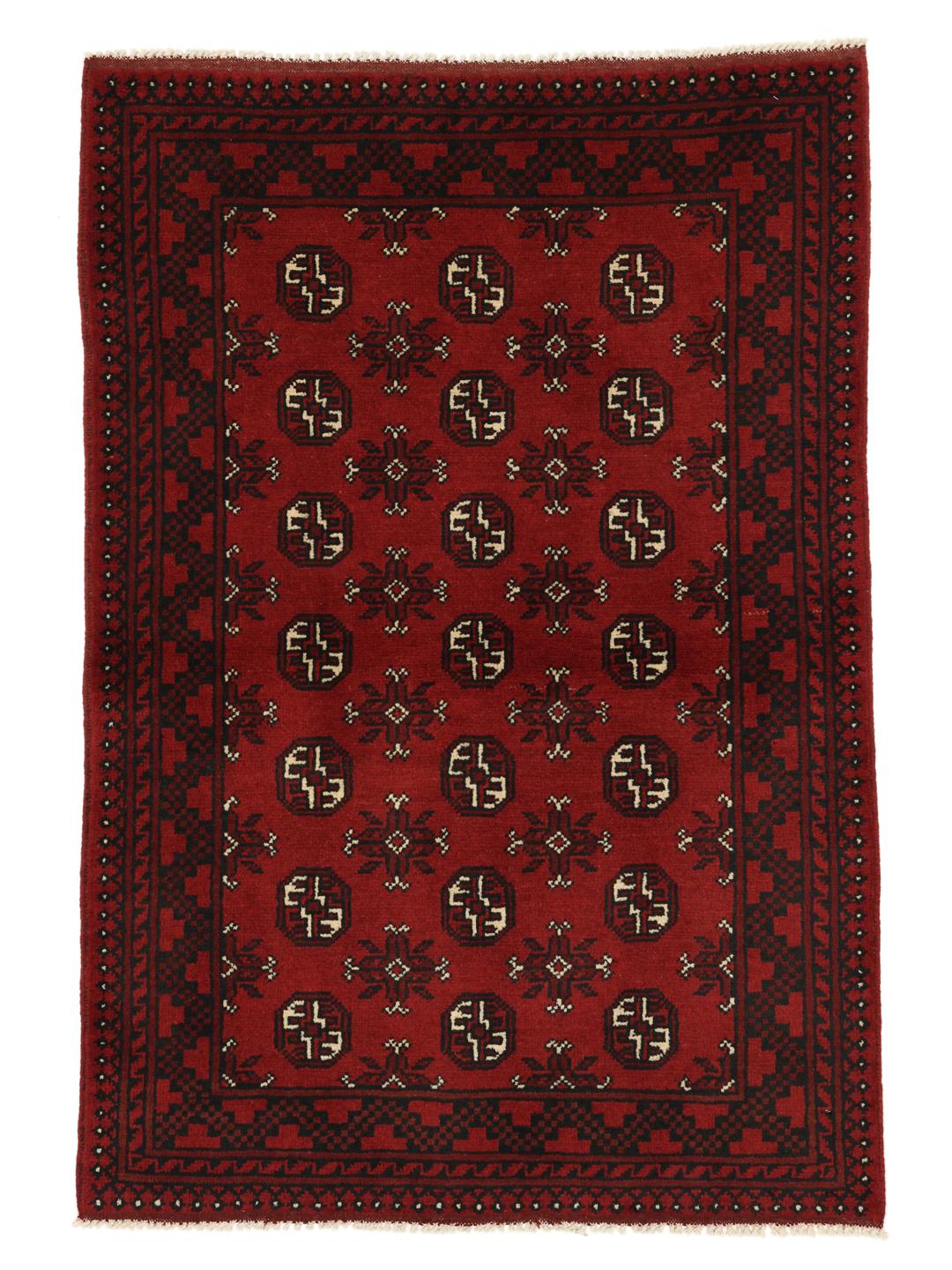 Afghan handmade rug in red
