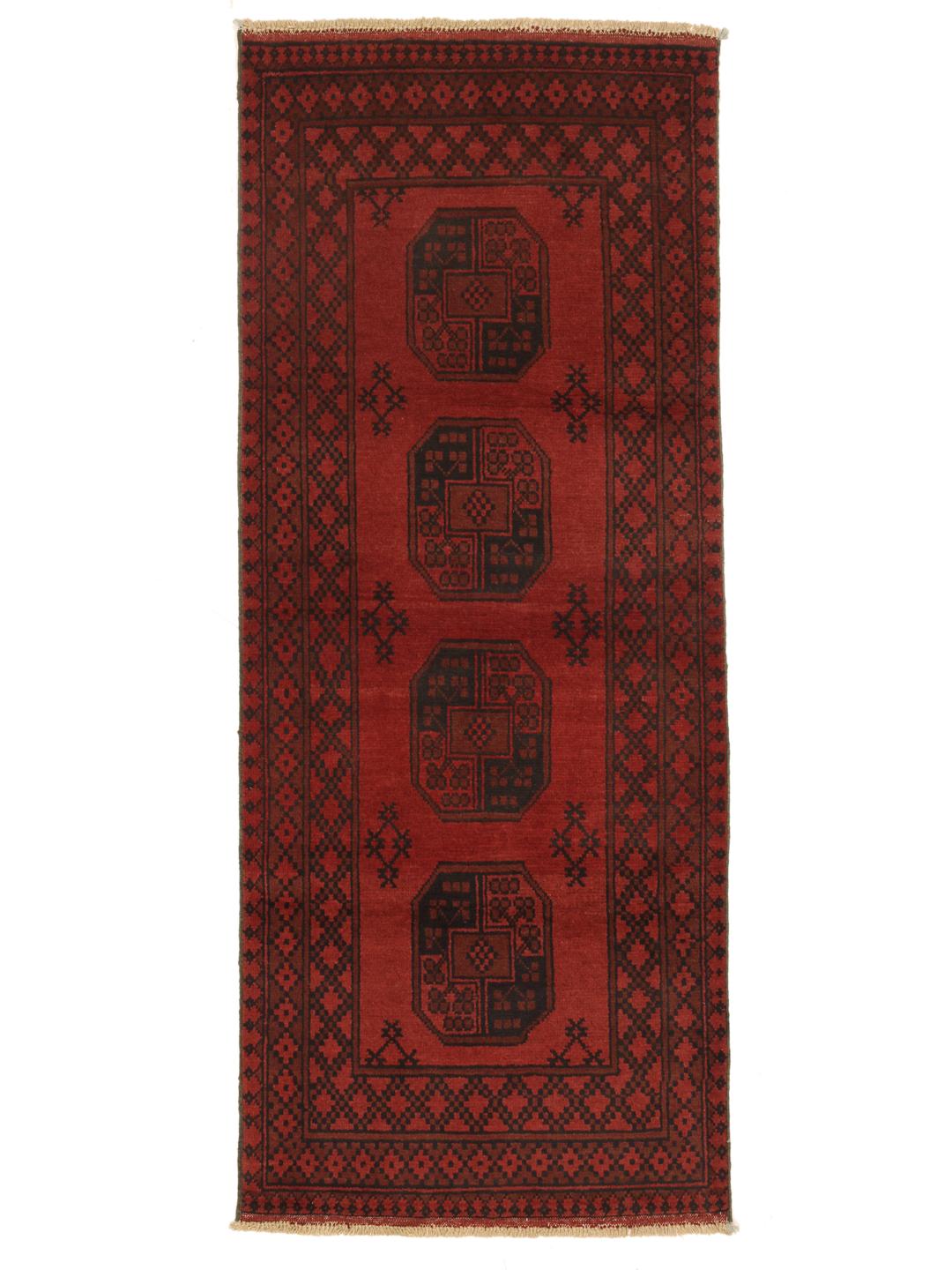 Czerwony dywan chodnik Afghan Fine